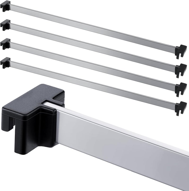 Epakh 8 Pieces Metal Hanging Divider Rail Clip File 4 Pieces File Cabinet Rails for Hanging Folder Frame for Storage - Image 1
